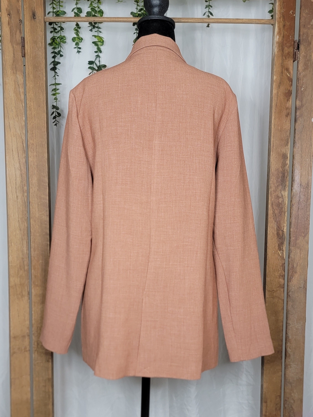 Maurices Blush Linen Blend Blazer Size Large | Coastal Grandmother Career Chic - Picture 6 of 7